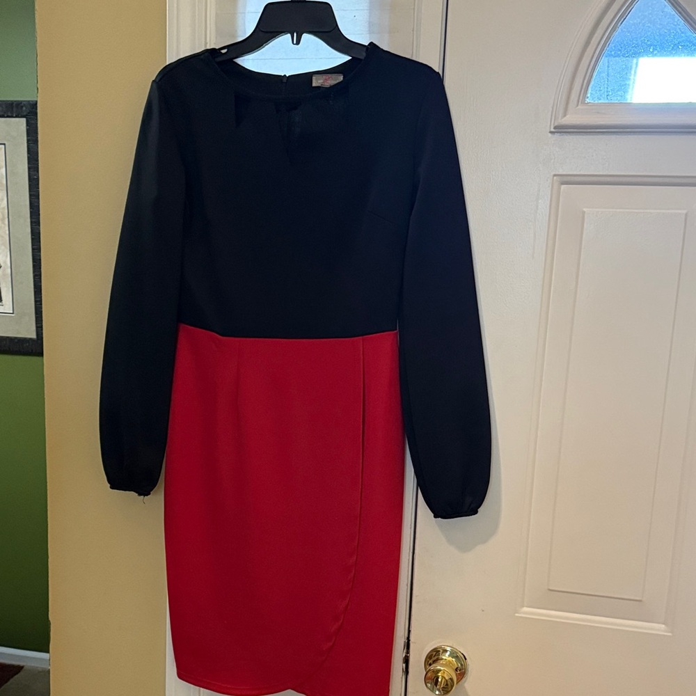 Elegant Black and Red Women's Dress